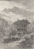 NORWAY. Flatdal 1890 old antique vintage print picture