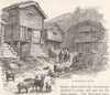 NORWAY. A Norwegian Farm 1890 old antique vintage print picture