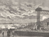 SWEDEN. The lift up to Mosebacke, Stockholm 1890 old antique print picture