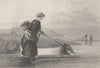 FRANCE. The Boulogne shrimpers c1856 old antique vintage print picture