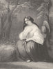 PRETTY LADIES. Aline c1856 old antique vintage print picture