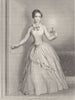 PRETTY LADIES. Good Night c1856 old antique vintage print picture