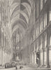 FRANCE. Interieur de la Notre Dame. Paris c1856 old antique print picture