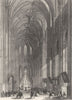 PARIS. Eglise de St Eustache c1856 old antique vintage print picture