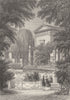 PARIS. Pere la Chaise c1856 old antique vintage print picture