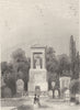 PARIS. Monument du General Foy. Pere la Chaise c1856 old antique print picture
