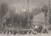 FRANCE. Chateau des Fleurs, Champs Elysees c1856 old antique print picture