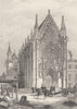 FRANCE. The chapel of Vincennes c1856 old antique vintage print picture