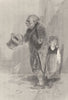 PORTRAITS. In defiance of the law c1856 old antique vintage print picture