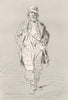 PARIS. Portrait of Parisian Barricader c1856 old antique vintage print picture
