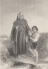 TRIBES. The blind hermit c1856 old antique vintage print picture