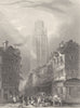 FRANCE. Rouen c1856 old antique vintage print picture