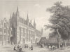 SCOTLAND. Town hall, Brugge c1856 old antique vintage print picture