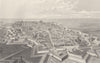 FRANCE. Town & Ft of Lille c1856 old antique vintage print picture