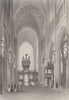 BELGIUM. Church of St Salvador, Brugge c1856 old antique vintage print picture