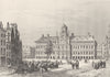 BELGIUM. The town hall, Antwerp c1856 old antique vintage print picture