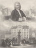 MUSIC. John Sebastian Bach c1856 old antique vintage print picture