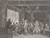 TOWNS. Village Comedy c1856 old antique vintage print picture