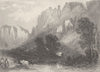 CASTLES. Schloss Bronnen c1856 old antique vintage print picture