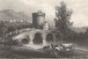ITALY. The tomb of Plautus Lucanus c1856 old antique vintage print picture