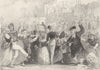 LONDON. Greenwich Fair c1856 old antique vintage print picture