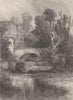 WARCS. Warwick Castle 1836 old antique vintage print picture