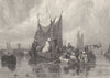 NETHERLANDS. River Dorte, Holland 1836 old antique vintage print picture