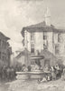 ITALY. Veletri, near Rome 1836 old antique vintage print picture