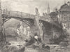 GERMANY. Laufenburg on the Rhine 1836 old antique vintage print picture