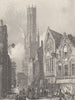 BELGIUM. Brugge 1836 old antique vintage print picture