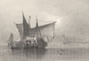 NORFOLK. Boats, Yarmouth 1836 old antique vintage print picture