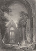SCOTLAND. Newby Abbey, Dumfrieshire 1836 old antique vintage print picture