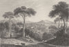 ITALY. Bay of Naples, with Mount Vesuvius 1836 old antique print picture