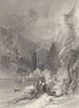 SOMT. Cheddar near Bath 1836 old antique vintage print picture