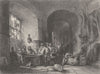 FEAST. Quenten Durward enrolment, Scottish Archers 1836 old antique print
