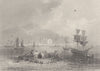 CANADA. Montreal(From St Lawrence) c1836 old antique vintage print picture