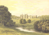 BRANCEPETH CASTLE, Durham, Durham (Viscount Boyne) 1894 old antique print