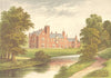 THICKET PRIORY, York, Yorkshire (Dunnington-Jefferson) 1894 old antique print