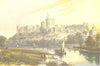 WINDSOR CASTLE, The Royal residence) 1890 old antique vintage print picture