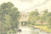 WARWICK CASTLE, Warwick, Warwickshire (Earl of Warwick) 1890 old antique print