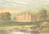 SCONE PALACE, Perth, Perthshire (Earl of Mansfield) 1890 old antique print
