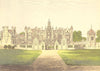 HARLAXTON MANOR, Grantham, Lincolnshire (Gregory) 1890 old antique print