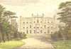 ELVASTON CASTLE, Derby, Derbyshire (Earl of Harrington) 1890 old antique print