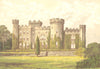 CHOLMONDELEY CASTLE, Malpas, Cheshire (Marquis of Cholmondeley) 1890 old print