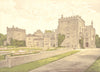 MUNCASTER CASTLE, Ravenglass, Cumberland (Lord Muncaster) 1891 old print