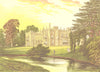 ARBURY HALL, Nuneaton, Warwickshire (Newdegate) 1891 old antique print picture