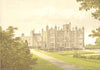 MEREVALE HALL, Atherstone, Warwickshire (Dugdale) 1891 old antique print