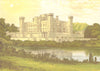 EASTNOR CASTLE, Eastnor, Herefordshire (Earl Somers) 1892 old antique print