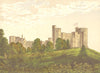 PECKFORTON CASTLE, Tarporley, Cheshire (Baron Tollemache) 1892 old print