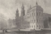 PORTUGAL. Mafra ; Finden 1833 old antique vintage print picture